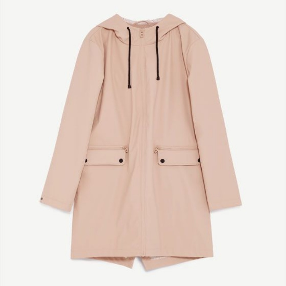 Pink Zara Basic Raincoat